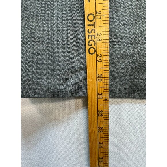 Lauren Ralph Lauren Mens Blazer Jacket 100% Wool Size 48L Gray Herringbone Patte - Picture 5 of 14
